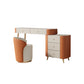 Glam Make-up Vanity with Drawers, Faux Leather Dressing Table