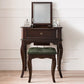 Traditional Flip-Top Vanity Dressing Table Wooden Makeup Vanity Set Clearhalo 'Bedroom Furniture' 'furn' 'furn_makeup_vanities' 'Furniture' 'Makeup Vanities' 'makeup_vanities' 5479591
