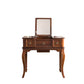 Traditional Flip-Top Vanity Dressing Table Wooden Makeup Vanity Set Makeup Vanity 31.5"L x 18"W x 30"H Brown Clearhalo 'Bedroom Furniture' 'furn' 'furn_makeup_vanities' 'Furniture' 'Makeup Vanities' 'makeup_vanities' 5479593