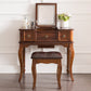 Traditional Flip-Top Vanity Dressing Table Wooden Makeup Vanity Set Clearhalo 'Bedroom Furniture' 'furn' 'furn_makeup_vanities' 'Furniture' 'Makeup Vanities' 'makeup_vanities' 5479594
