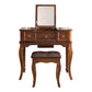 Traditional Flip-Top Vanity Dressing Table Wooden Makeup Vanity Set Clearhalo 'Bedroom Furniture' 'furn' 'furn_makeup_vanities' 'Furniture' 'Makeup Vanities' 'makeup_vanities' 5479599