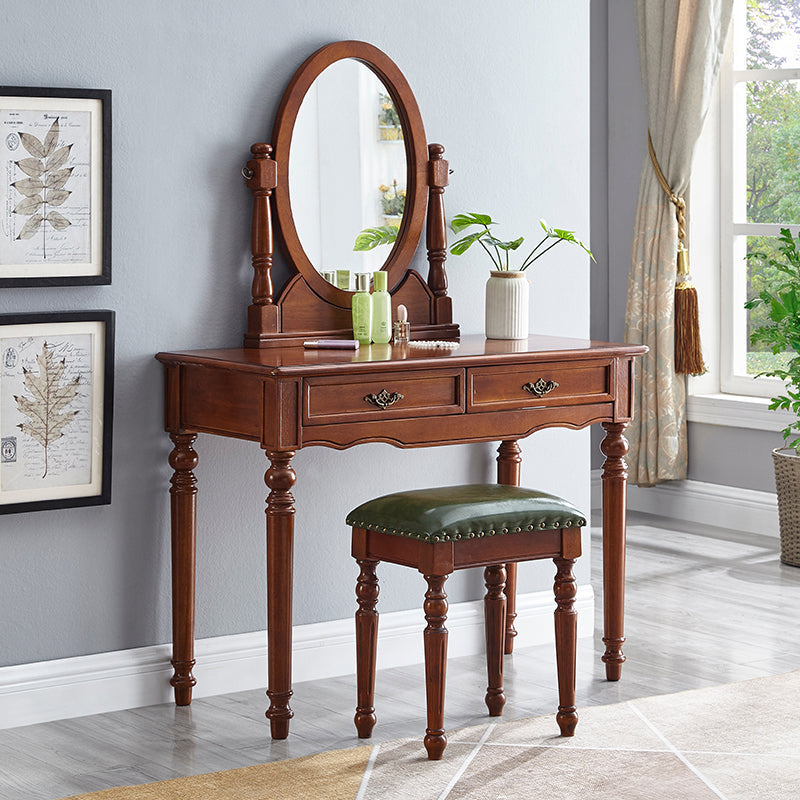 Tavolo da toeletta da toeletta per vanità in legno tradizionale set da trucco da vanità