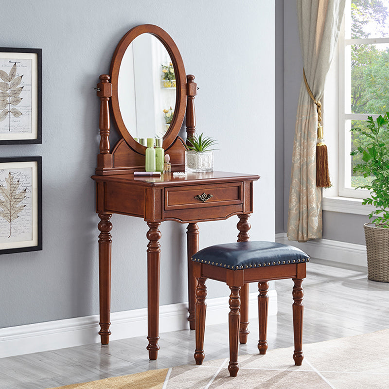 Tavolo da toeletta da toeletta per vanità in legno tradizionale set da trucco da vanità