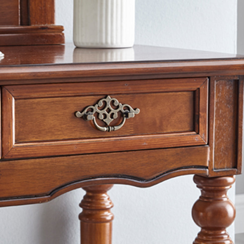 Tavolo da toeletta da toeletta per vanità in legno tradizionale set da trucco da vanità