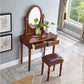 Tavolo da toeletta da toeletta per vanità in legno tradizionale set da trucco da vanità
