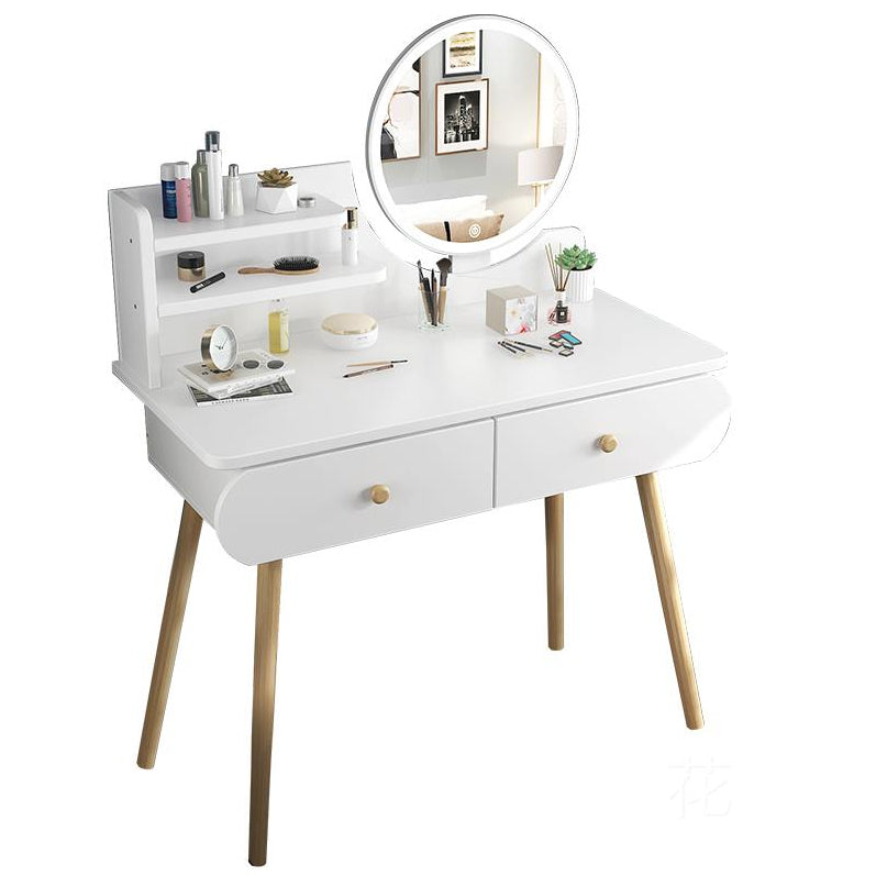 Modern de tocador de maquillaje con espejo y estantes de almacenamiento 47.25 "para el dormitorio