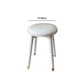 Dressing Table Made of White Solid Wood with 2 Drawers and 1 White Stool