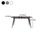 Black Metal Frame Industrial Rectangle Dining Table Sintered Stone Table for Home Clearhalo 'Dining Tables & Seating' 'Dining Tables' 'dining_table' 'furn' 'furn_dining_table' 'Furniture' 'Kitchen & Dining Furniture' 5479804