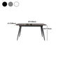 Black Metal Frame Industrial Rectangle Dining Table Sintered Stone Table for Home Clearhalo 'Dining Tables & Seating' 'Dining Tables' 'dining_table' 'furn' 'furn_dining_table' 'Furniture' 'Kitchen & Dining Furniture' 5479806