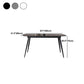 Black Metal Frame Industrial Rectangle Dining Table Sintered Stone Table for Home Clearhalo 'Dining Tables & Seating' 'Dining Tables' 'dining_table' 'furn' 'furn_dining_table' 'Furniture' 'Kitchen & Dining Furniture' 5479807