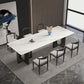 Table à manger de style industriel Table rectangulaire en pierre frittée pour salle à manger