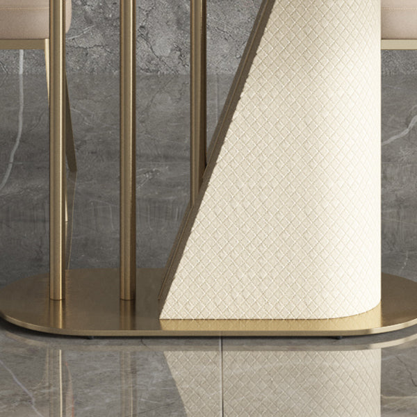 Goldener Sockel Casual Esstisch Traditioneller Luxus -Rechteck Esstisch