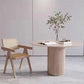 Solid Wood Dining Table Contemporary Dining Site Table with Pedestal Base Natural 47.2"L x 47.2"W x 29.5"H Without Chairs Clearhalo 'Dining Tables & Seating' 'Dining Tables' 'dining_table' 'furn' 'furn_dining_table' 'Furniture' 'Kitchen & Dining Furniture' 5479888