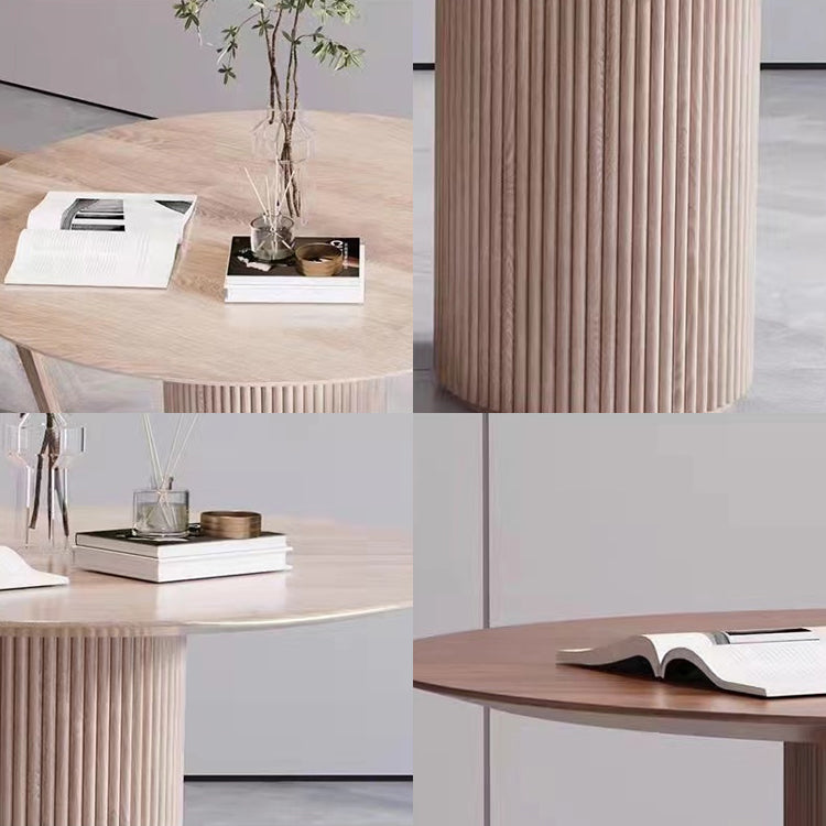 Solid Wood Dining Table Contemporary Dining Site Table with Pedestal Base Clearhalo 'Dining Tables & Seating' 'Dining Tables' 'dining_table' 'furn' 'furn_dining_table' 'Furniture' 'Kitchen & Dining Furniture' 5479890