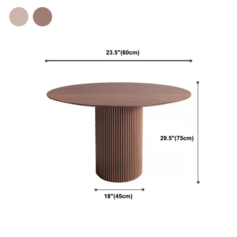 Solid Wood Dining Table Contemporary Dining Site Table with Pedestal Base Clearhalo 'Dining Tables & Seating' 'Dining Tables' 'dining_table' 'furn' 'furn_dining_table' 'Furniture' 'Kitchen & Dining Furniture' 5479894