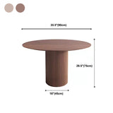 Solid Wood Dining Table Contemporary Dining Site Table with Pedestal Base Clearhalo 'Dining Tables & Seating' 'Dining Tables' 'dining_table' 'furn' 'furn_dining_table' 'Furniture' 'Kitchen & Dining Furniture' 5479896