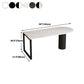 Free Form Sintered Stone Dining Table Modern Dining Table with Double Pedestal for Home Clearhalo 'Dining Tables & Seating' 'Dining Tables' 'dining_table' 'furn' 'furn_dining_table' 'Furniture' 'Kitchen & Dining Furniture' 5479917
