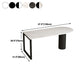 Free Form Sintered Stone Dining Table Modern Dining Table with Double Pedestal for Home Clearhalo 'Dining Tables & Seating' 'Dining Tables' 'dining_table' 'furn' 'furn_dining_table' 'Furniture' 'Kitchen & Dining Furniture' 5479922