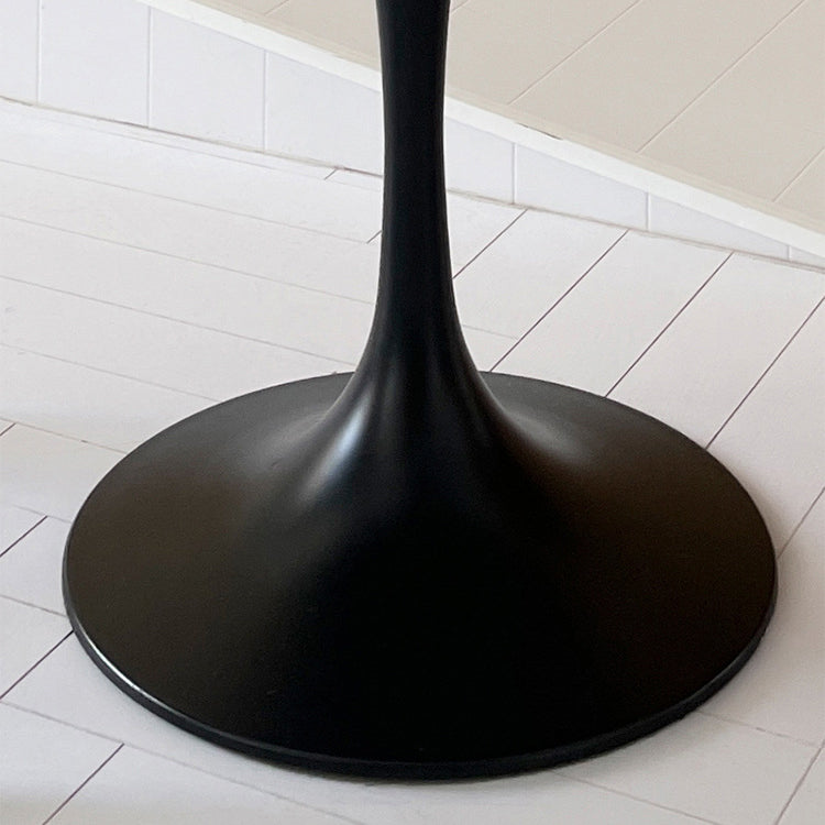 Modern Style Round Dining Table Tulip Home Table with Metal Base