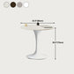 Modern Style Round Dining Table Tulip Home Table with Metal Base