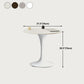 Modern Style Round Dining Table Tulip Home Table with Metal Base
