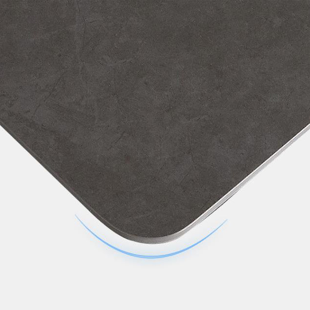 Tavolo da pranzo in pietra sinterizzato tavolo rettangolo moderno con 4 gambe in legno di cenere