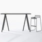 Table à manger industrielle avec table à manger rectangulaire en pin noir pour cuisine