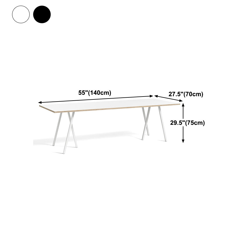 Table à manger industrielle avec table à manger rectangulaire en pin noir pour cuisine