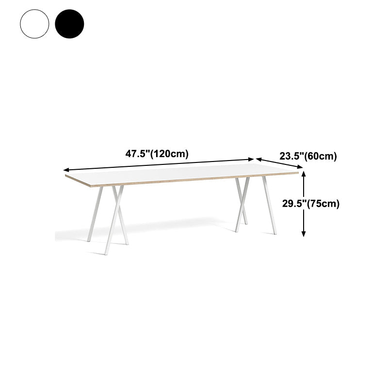 Table à manger industrielle avec table à manger rectangulaire en pin noir pour cuisine