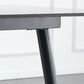 Rectangle Industrial Stone Table Standard Height Kitchen Table with 4 Legs