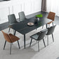 Rectangle Industrial Stone Table Standard Height Kitchen Table with 4 Legs