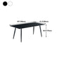 Rectangle Industrial Stone Table Standard Height Kitchen Table with 4 Legs