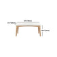 White Stone Top Table Mid-Century Modern Dining Table with 4 Wood Legs