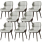 Brasserie Contemporary Faux Leather Dining Chair Parsons Chair in Matte Finish Dark Grey Light Grey 8 Piece Set Clearhalo 'Dining Chairs' 'Dining Tables & Seating' 'dining_chair' 'furn' 'furn_dining_chair' 'Furniture' 'Kitchen & Dining Furniture' 5480193