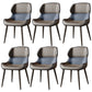 Brasserie Contemporary Faux Leather Dining Chair Parsons Chair in Matte Finish Dark Blue 6 Piece Set Clearhalo 'Dining Chairs' 'Dining Tables & Seating' 'dining_chair' 'furn' 'furn_dining_chair' 'Furniture' 'Kitchen & Dining Furniture' 5480208