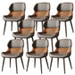 Brasserie Contemporary Faux Leather Dining Chair Parsons Chair in Matte Finish Dark Brown 8 Piece Set Clearhalo 'Dining Chairs' 'Dining Tables & Seating' 'dining_chair' 'furn' 'furn_dining_chair' 'Furniture' 'Kitchen & Dining Furniture' 5480221