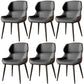 Brasserie Contemporary Faux Leather Dining Chair Parsons Chair in Matte Finish Dark Gray 6 Piece Set Clearhalo 'Dining Chairs' 'Dining Tables & Seating' 'dining_chair' 'furn' 'furn_dining_chair' 'Furniture' 'Kitchen & Dining Furniture' 5480224