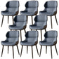 Brasserie Contemporary Faux Leather Dining Chair Parsons Chair in Matte Finish Blue 8 Piece Set Clearhalo 'Dining Chairs' 'Dining Tables & Seating' 'dining_chair' 'furn' 'furn_dining_chair' 'Furniture' 'Kitchen & Dining Furniture' 5480233