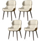 Brasserie Contemporary Faux Leather Dining Chair Parsons Chair in Matte Finish Off-White 4 Piece Set Clearhalo 'Dining Chairs' 'Dining Tables & Seating' 'dining_chair' 'furn' 'furn_dining_chair' 'Furniture' 'Kitchen & Dining Furniture' 5480243