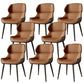 Brasserie Contemporary Faux Leather Dining Chair Parsons Chair in Matte Finish Brown 8 Piece Set Clearhalo 'Dining Chairs' 'Dining Tables & Seating' 'dining_chair' 'furn' 'furn_dining_chair' 'Furniture' 'Kitchen & Dining Furniture' 5480253