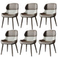 Brasserie Contemporary Faux Leather Dining Chair Parsons Chair in Matte Finish Light Gray 6 Piece Set Clearhalo 'Dining Chairs' 'Dining Tables & Seating' 'dining_chair' 'furn' 'furn_dining_chair' 'Furniture' 'Kitchen & Dining Furniture' 5480256