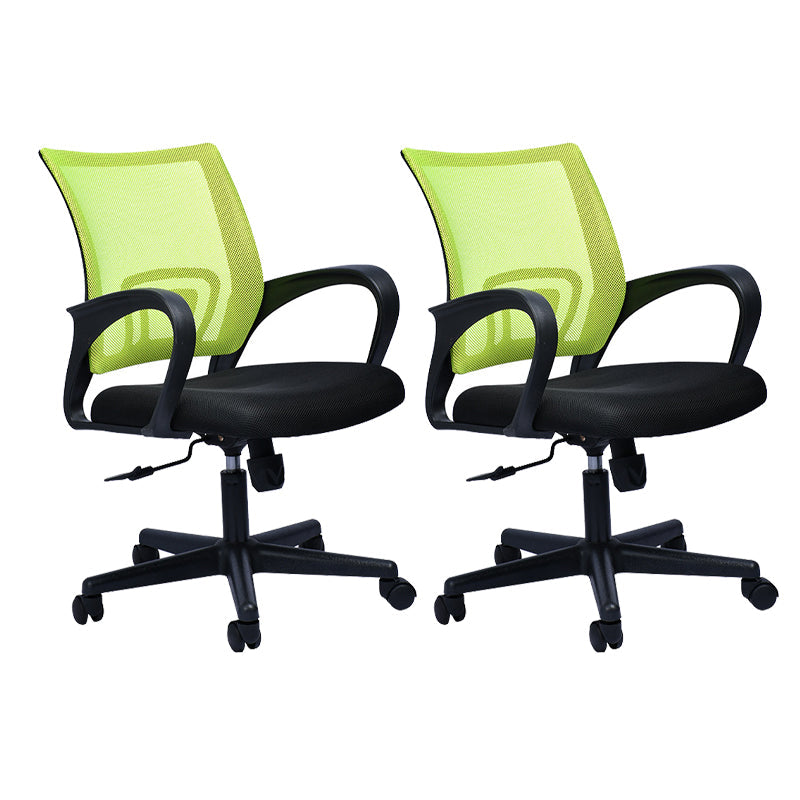 Zeitgenössischer Bürostuhl Lenden Sie Lumbal Support Mesh Mid-Back-Schreibtischstuhl