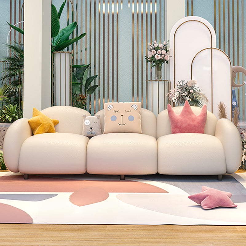 33,46 "W x 27,55" H divano a braccio quadrato in pelle finta