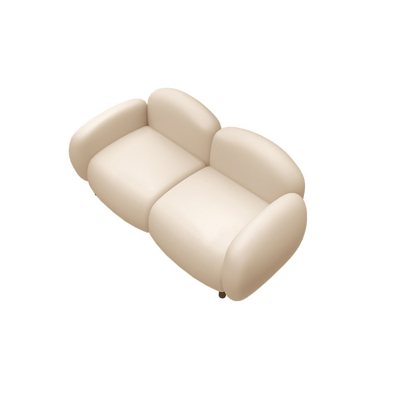 33,46 "W x 27,55" H divano a braccio quadrato in pelle finta