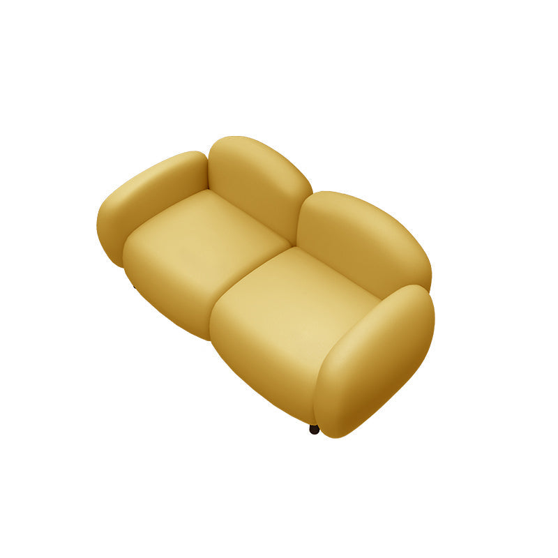 33,46 "W x 27,55" H divano a braccio quadrato in pelle finta