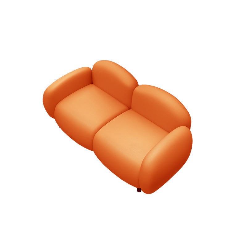 33,46 "W x 27,55" H divano a braccio quadrato in pelle finta