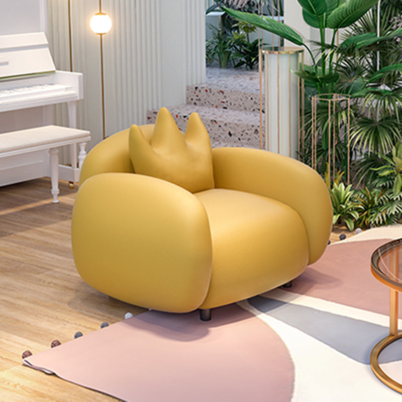 33,46 "W x 27,55" H divano a braccio quadrato in pelle finta