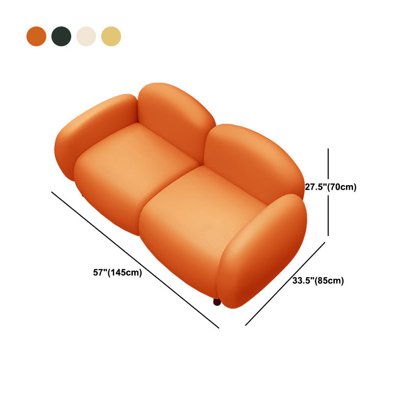33,46 "W x 27,55" H divano a braccio quadrato in pelle finta