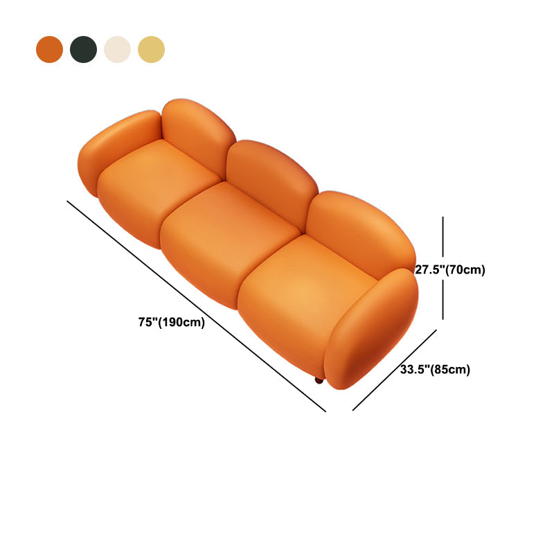 33,46 "W x 27,55" H divano a braccio quadrato in pelle finta