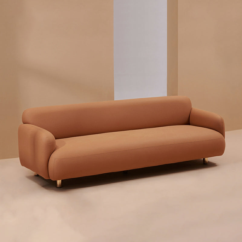 Sofá estándar contemporáneo de cuero sintético resistente a las manchas para sala de estar